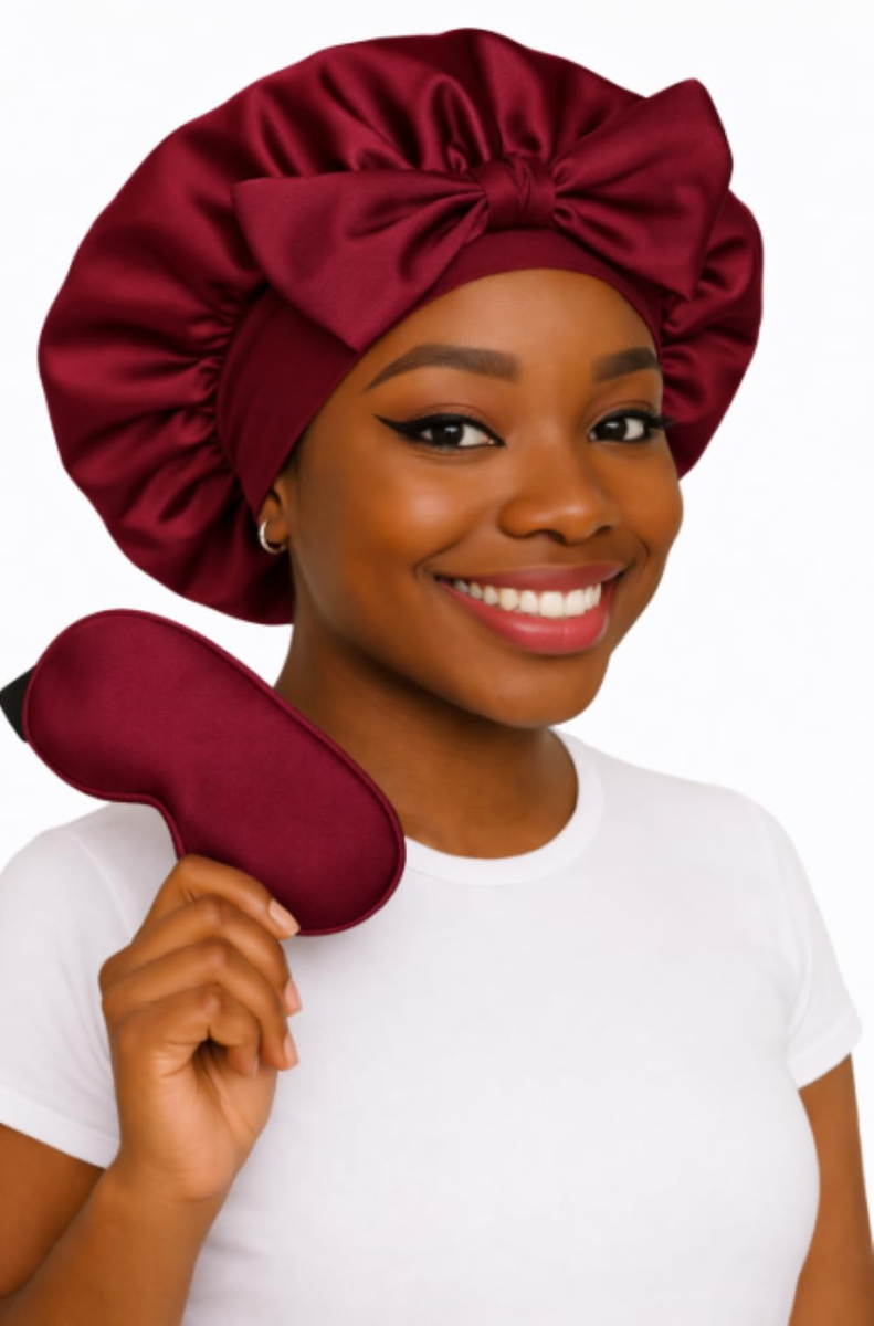 store-022 spec22 Classic Satin Sleep Bonnet Burgundy store-022-sku-2-3.png