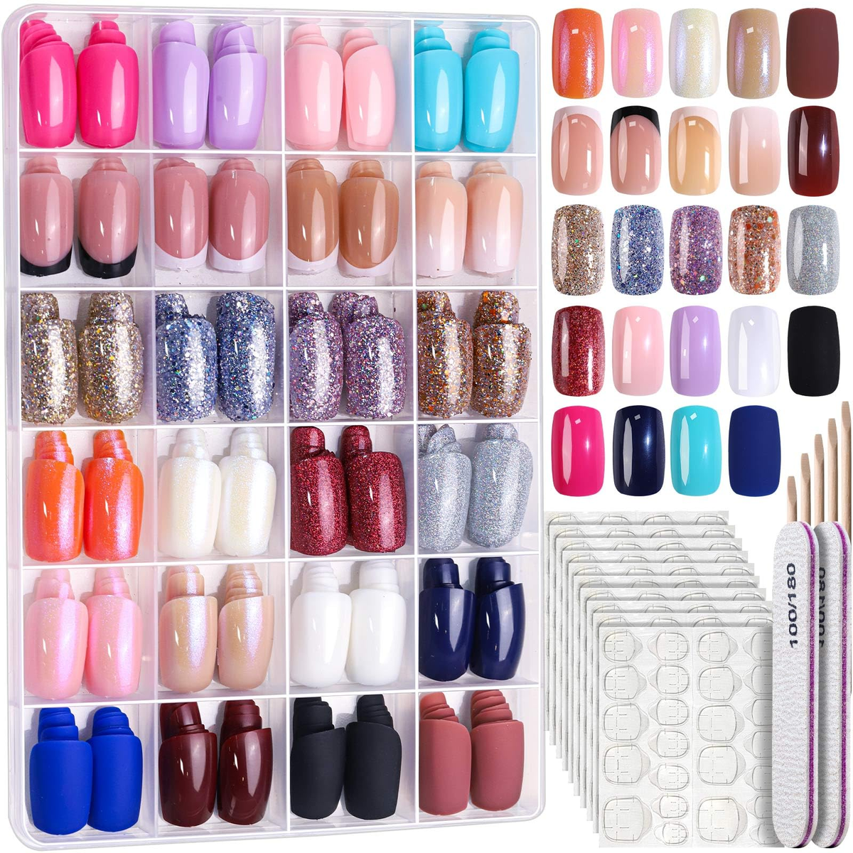 store-022 spec22 Press-On Nail Set (24-pc) Square store-022-sku-10-3.png