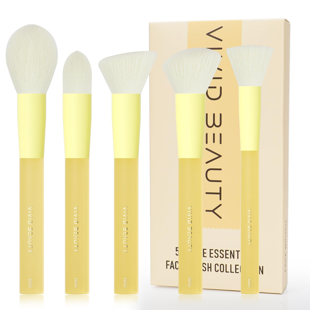 Compact Makeup Brush Set - Natural