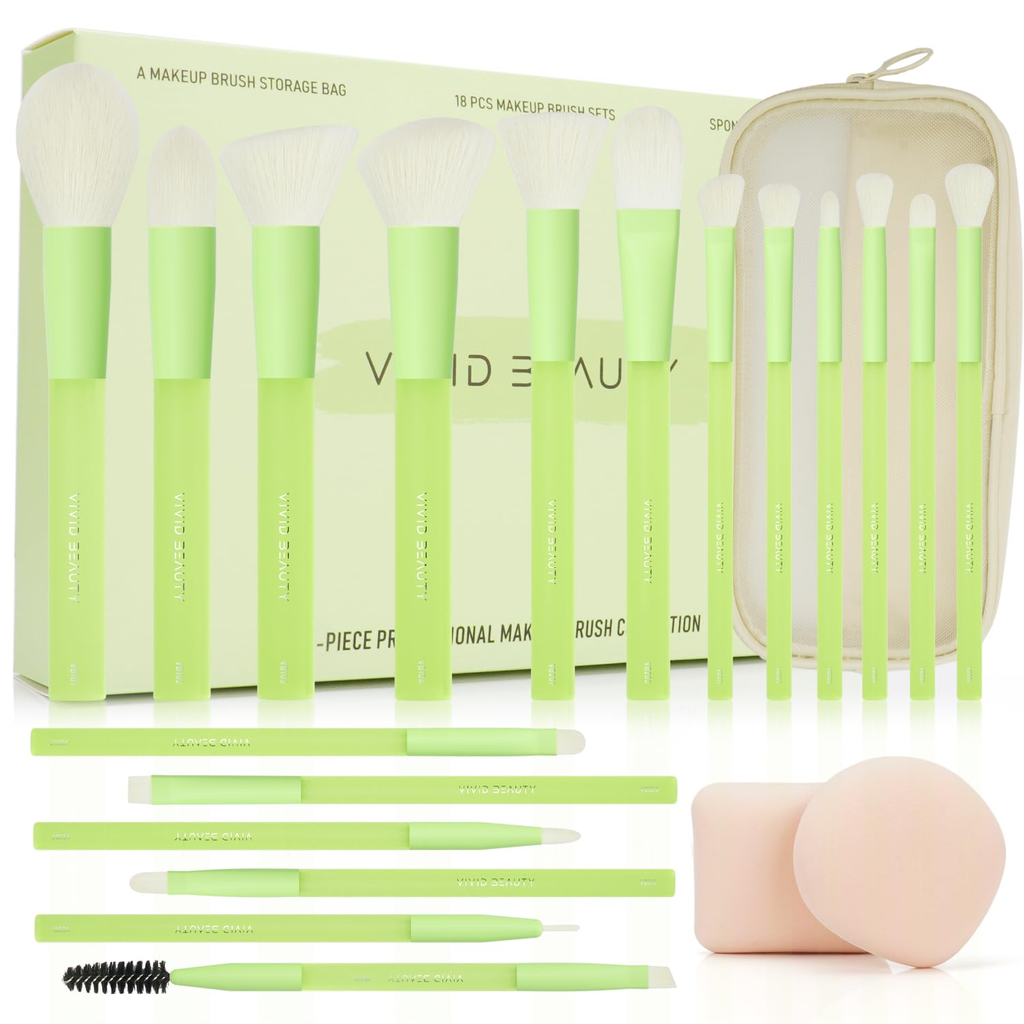 Easy Clean Makeup Brush Set - Black