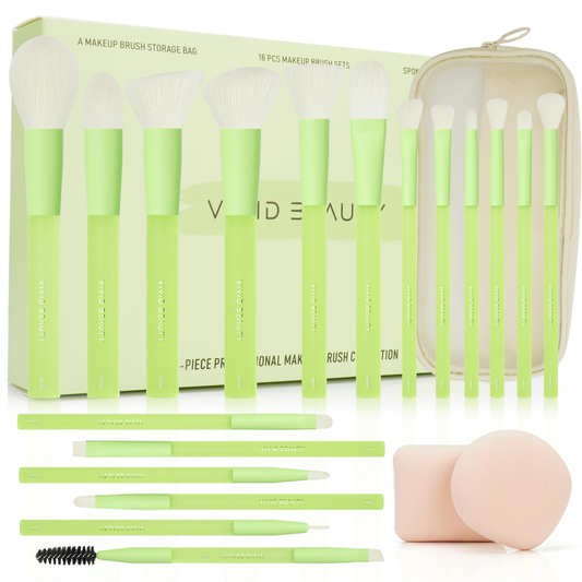 Easy Clean Makeup Brush Set - Black